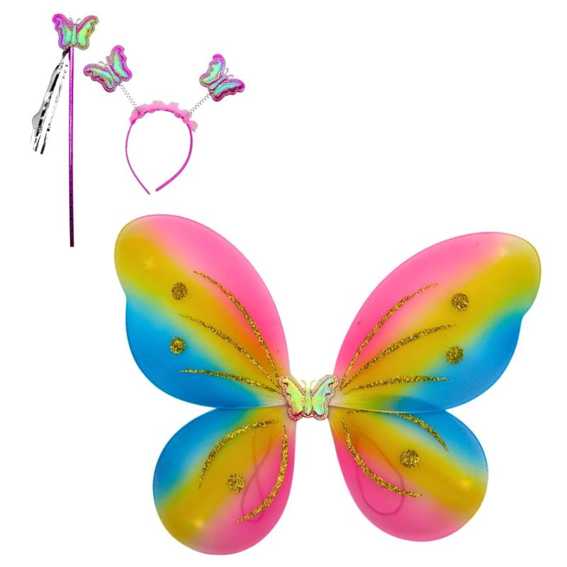 AILES PAPILLON ARC EN CIEL 38X49CM