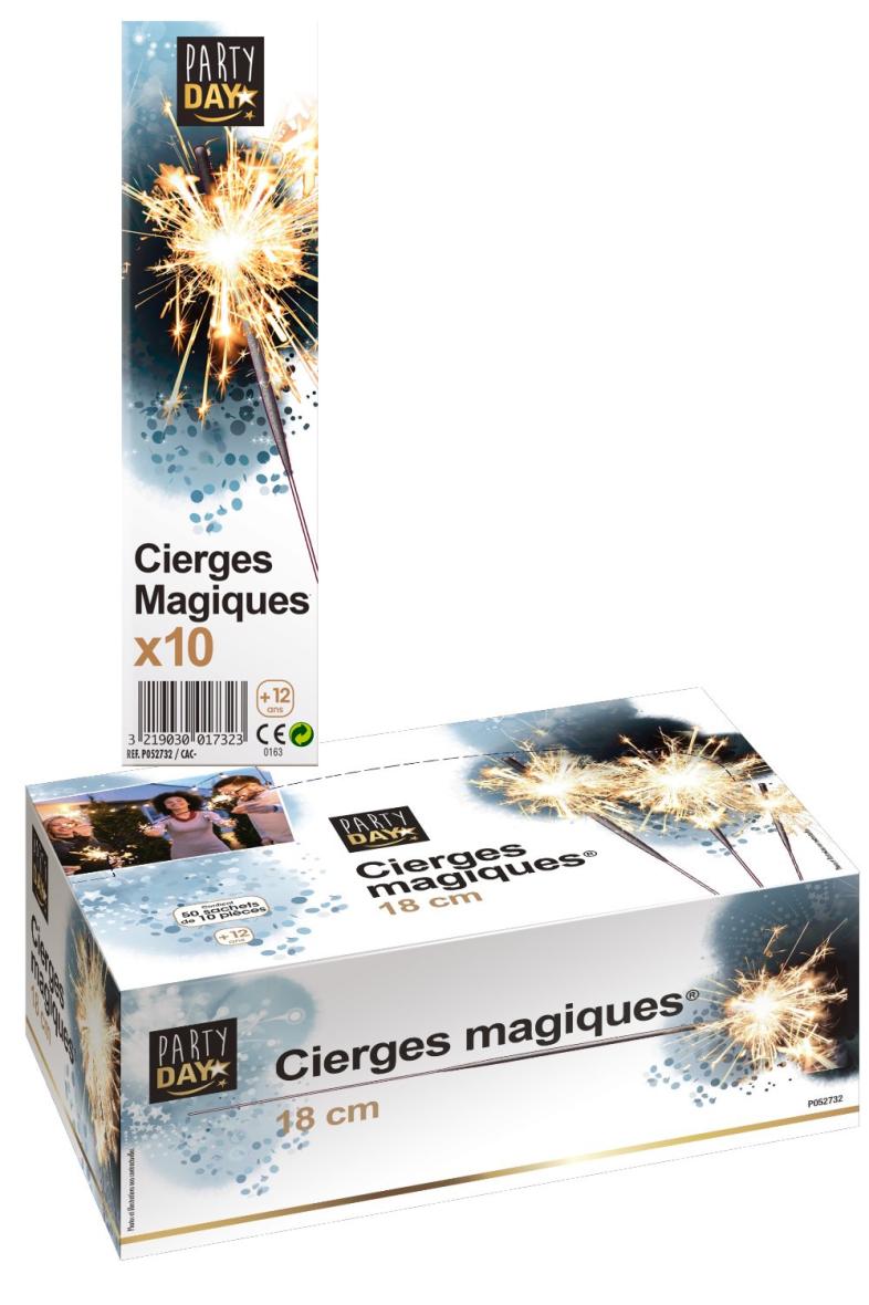 CIERGES MAGIQUES X10 18CM