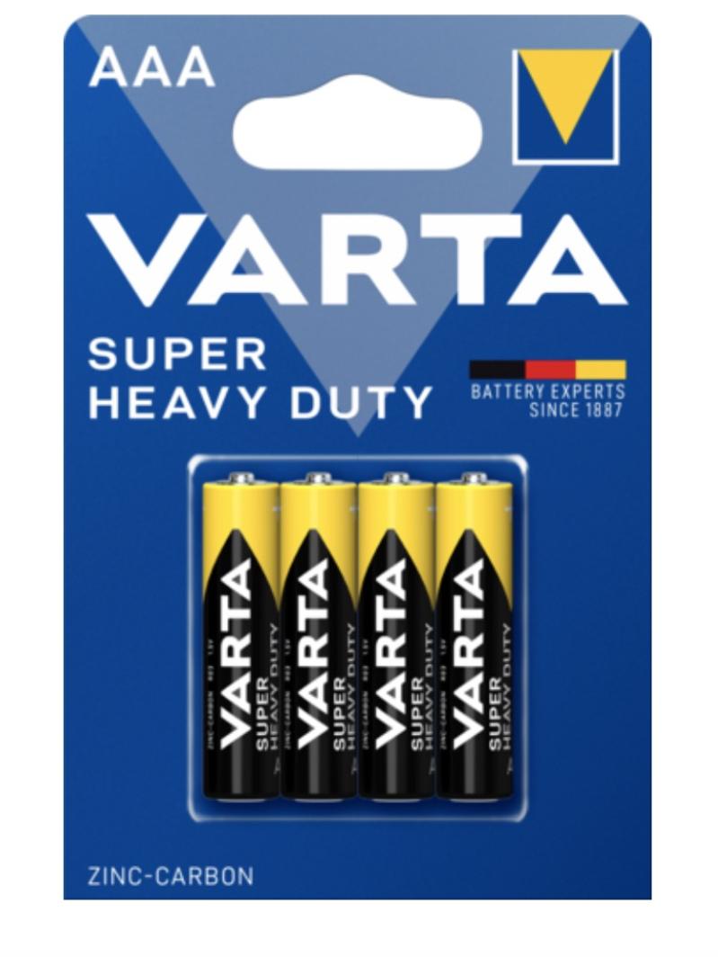 VARTA Pile Zinc Super Heavy Duty R3 AAA X4