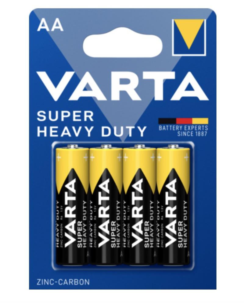 VARTA Pile Zinc Super Heavy Duty R6 AA X4