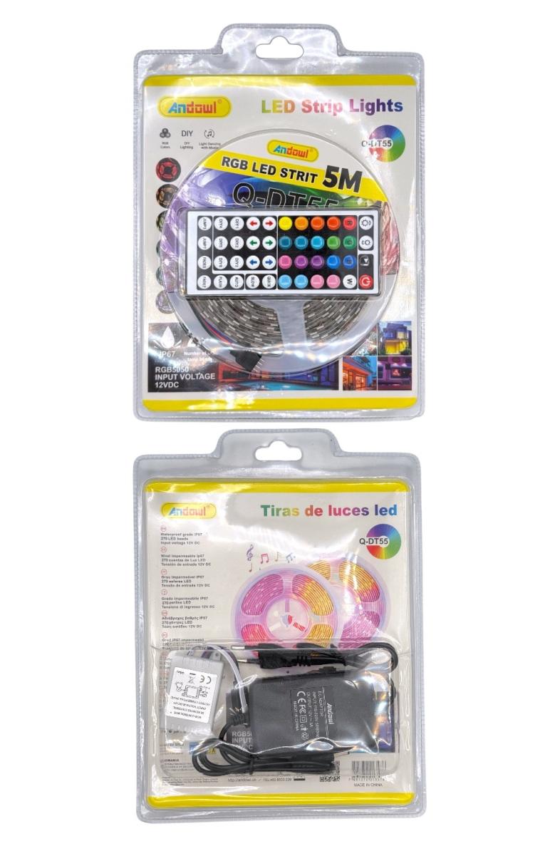 RUBAN LED 5M 270 LEDS PRISE + TELECOMMANDE