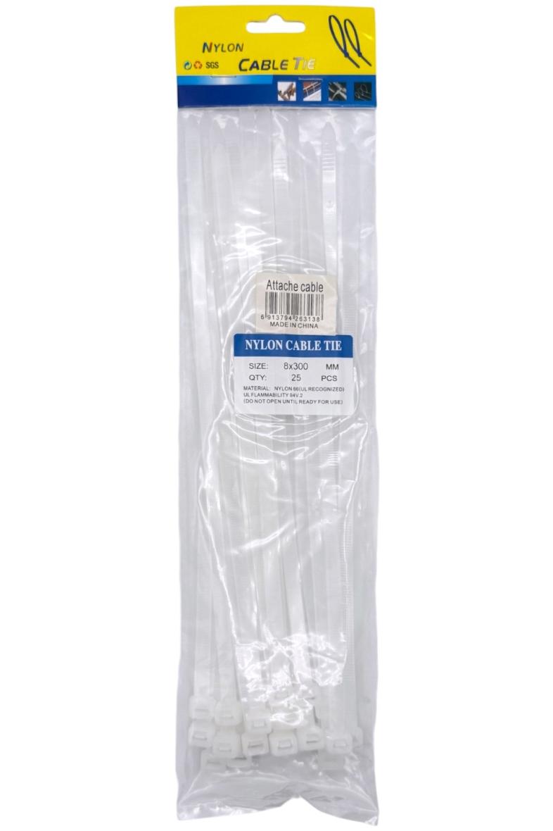 ATTACHE CABLE X25PCS 8X300MM