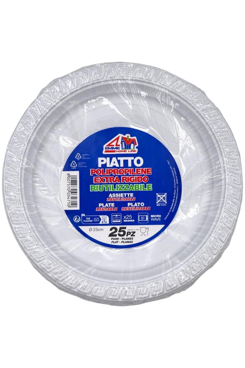 ASSIETTE REUTILISABLE 22CM X25PCS PLATE