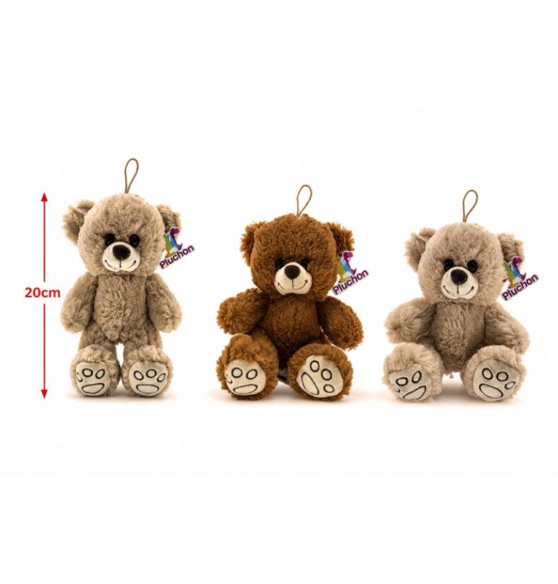 PELUCHE OURS H20CM 2 COL