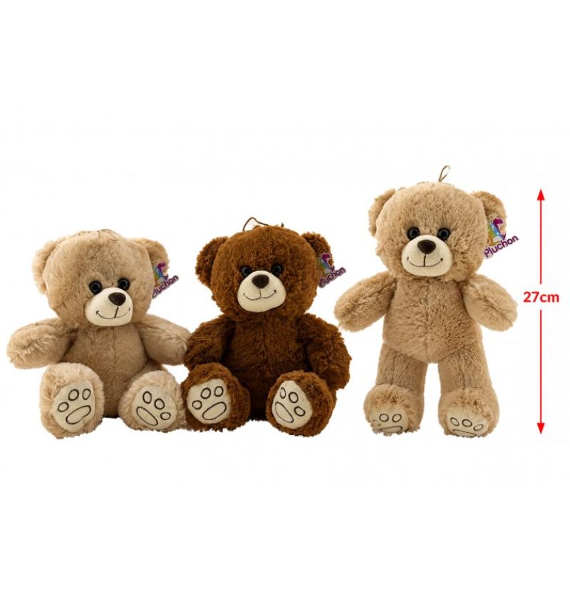 PELUCHE OURS H27CM 2 COL