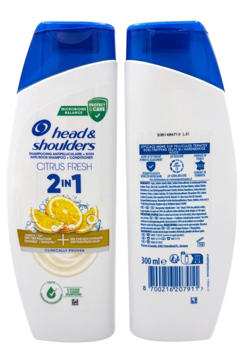 HEAD & SHOULDERS SHAMPOING 2en1 300ML Citrus Fresh