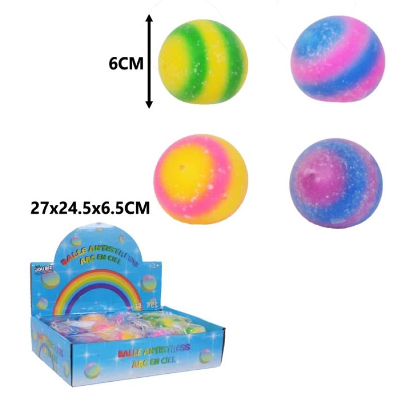 SQUISHY ANTISTRESS BALLE ARC EN CIEL