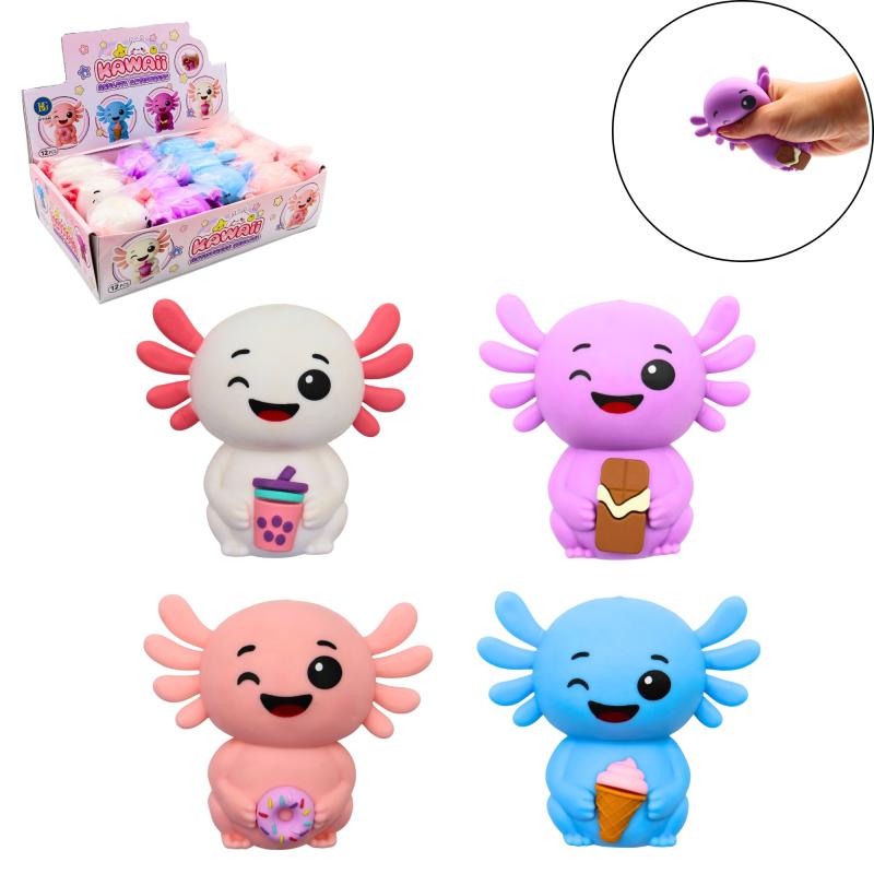 ARRIVAGE EN COURS SQUISHY ANTISTRESS KAWAII AXOLOTL GEL 10CM
