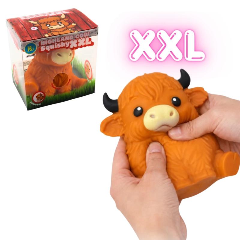 ARRIVAGE EN COURS SQUISHY ANTISTRESS XXL HIGHLAND COW 13CM