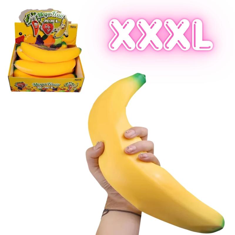 ARRIVAGE EN COURS SQUISHY ANTISTRESS XXL BANANE 37CM