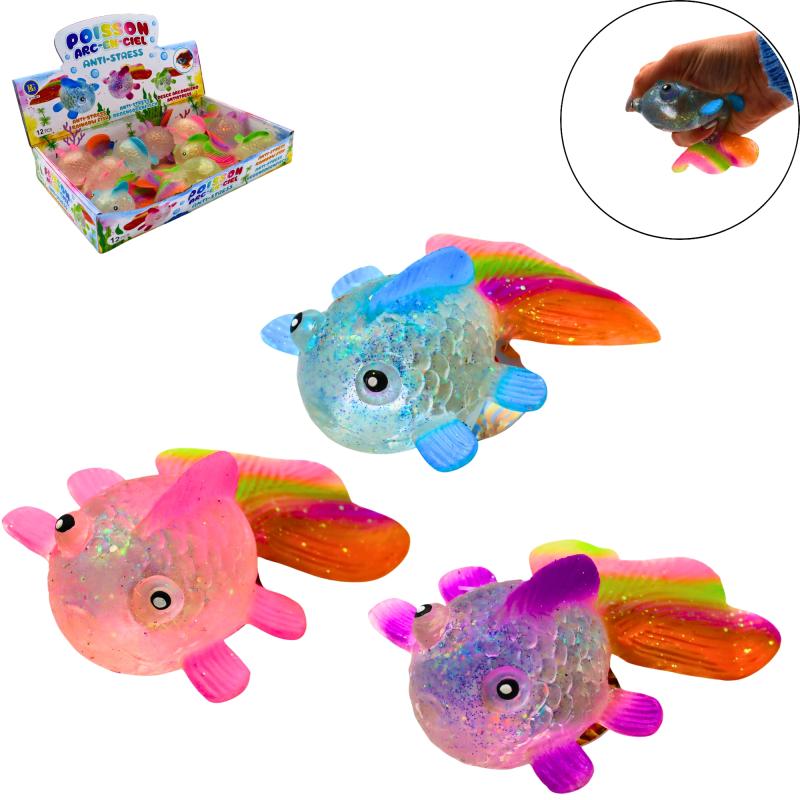 ARRIVAGE EN COURS SQUISHY ANTISTRESS POISSON GEL 12CM