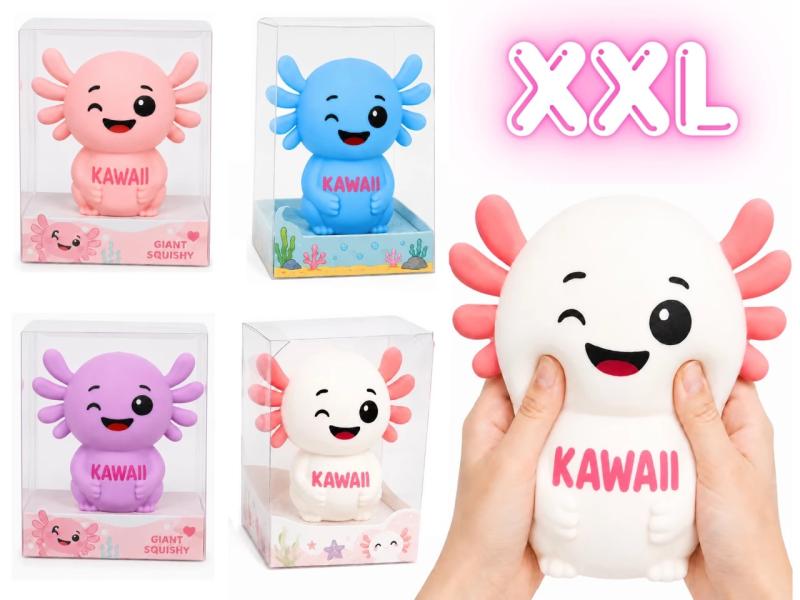 ARRIVAGE EN COURS SQUISHY ANTISTRESS XXL KAWAII AXOLOTL 16CM
