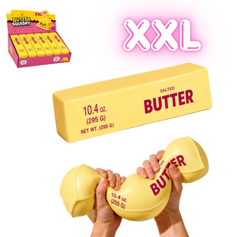ARRIVAGE EN COURS SQUISHY ANTISTRESS XXL BEURRE 20.5CM
