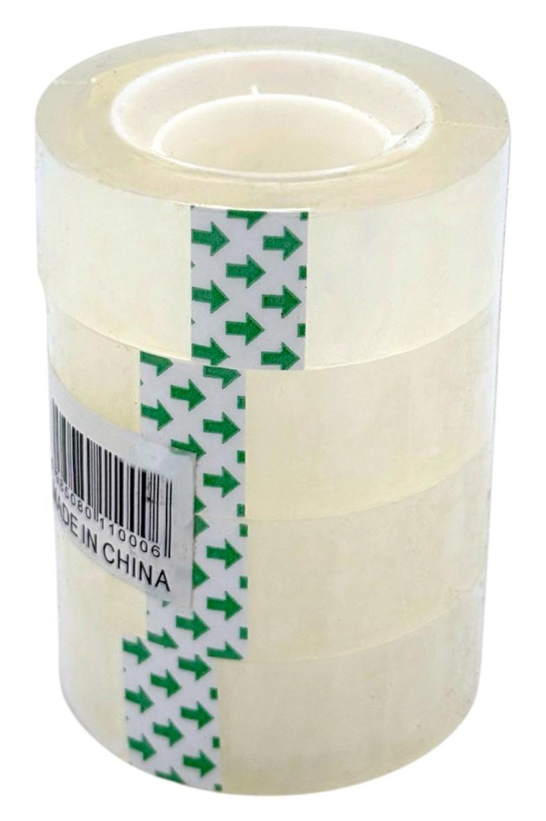 RUBAN ADHESIF PETIT ROULEAU 18MM X4PCS