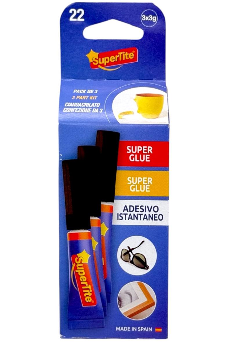 SUPERTITE COLLE INSTANTANEE SUPER GLUE 3G X3