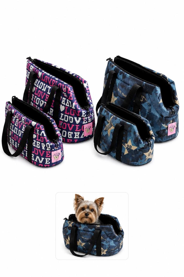 LOT DE 2 SACS TRANSPORT ANIMAUX 50X30X25CM ET 45X24X22CM