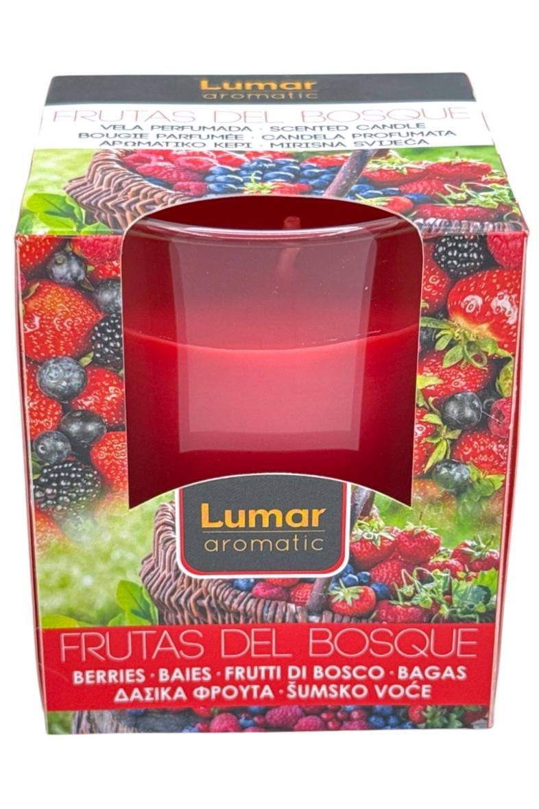 BOUGIE PARFUME POT VERRE FRUITS ROUGES 125G
