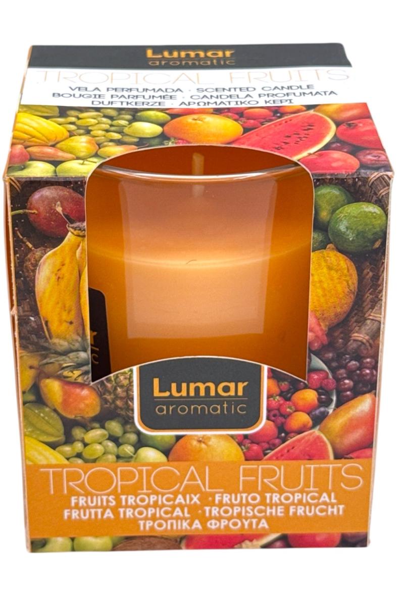 BOUGIE PARFUME POT VERRE FRUITS TROPICAL 125G