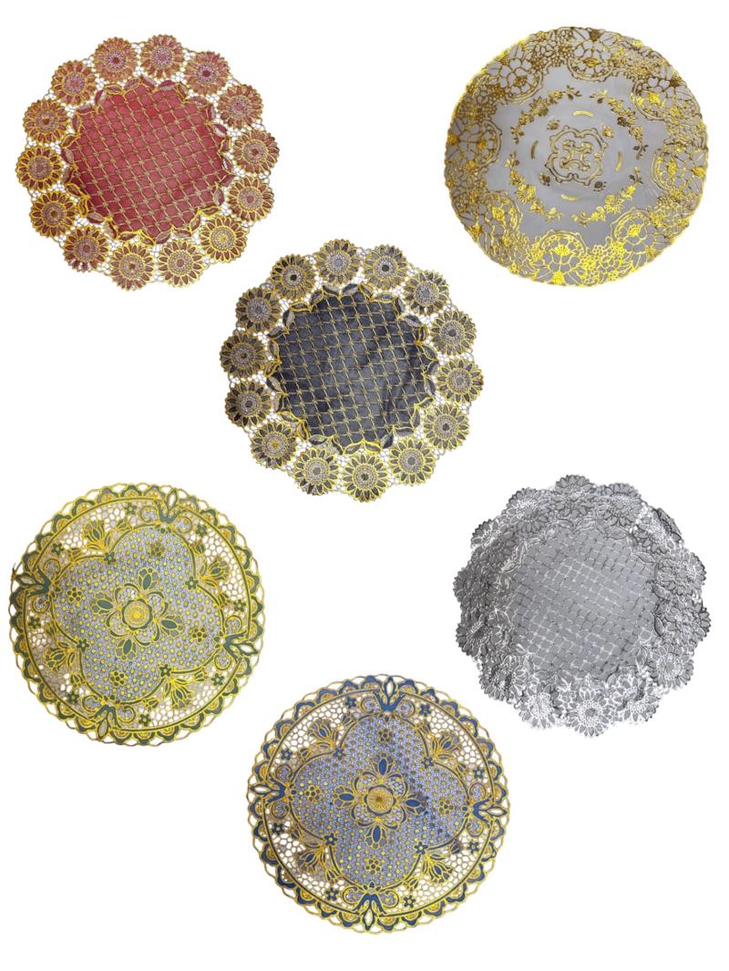 NAPPERON SET DE TABLE ROND 40CM - PVC imitation dentelle