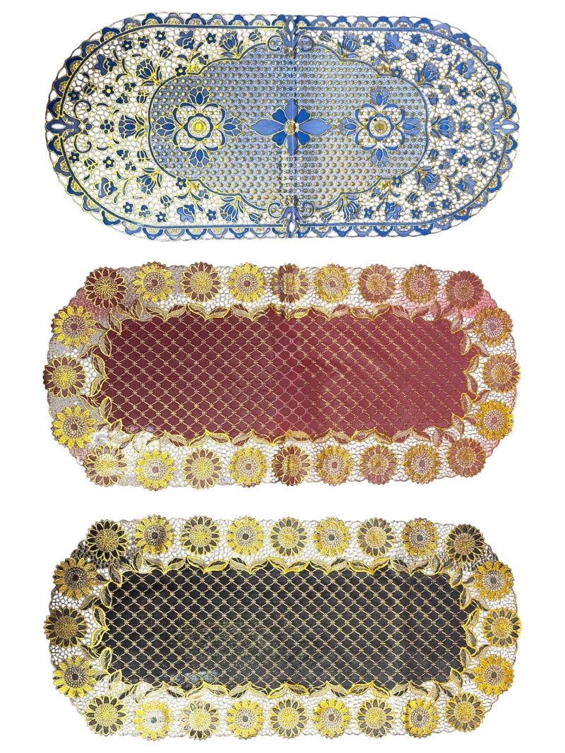 NAPPERON OVALE 40X85CM - PVC imitation dentelle