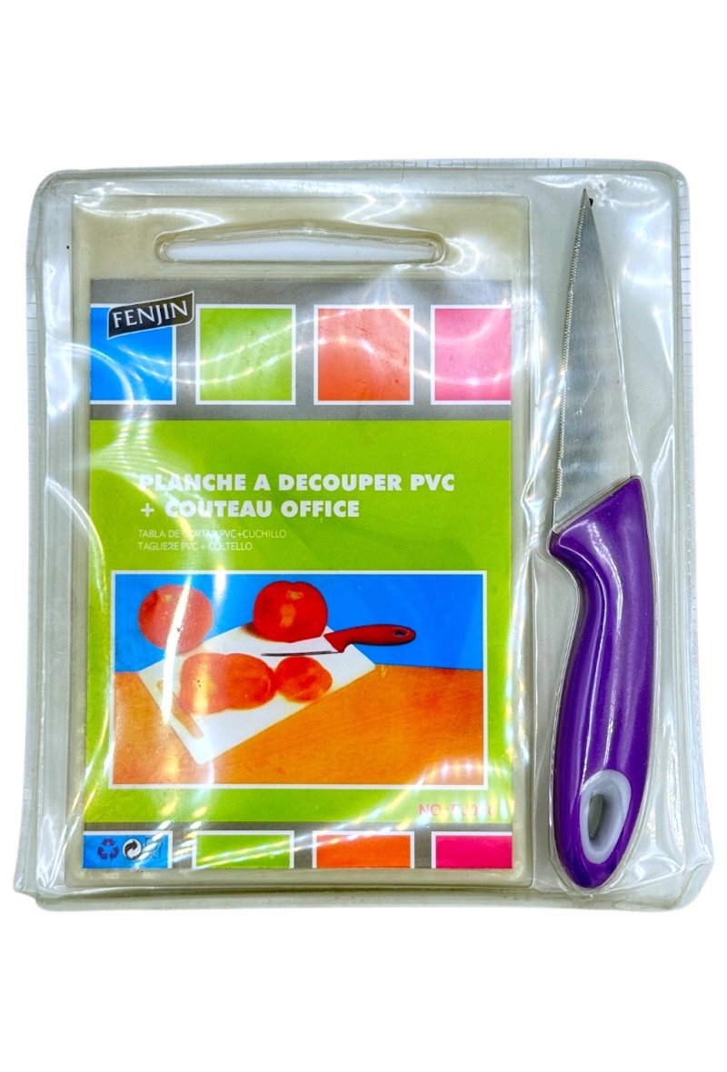 PLANCHE A DECOUPER 12x18CM + COUTEAU 19CM