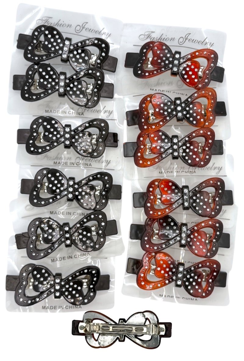 BARRETTE A CHEVEUX X12 NŒUD PAPILLON