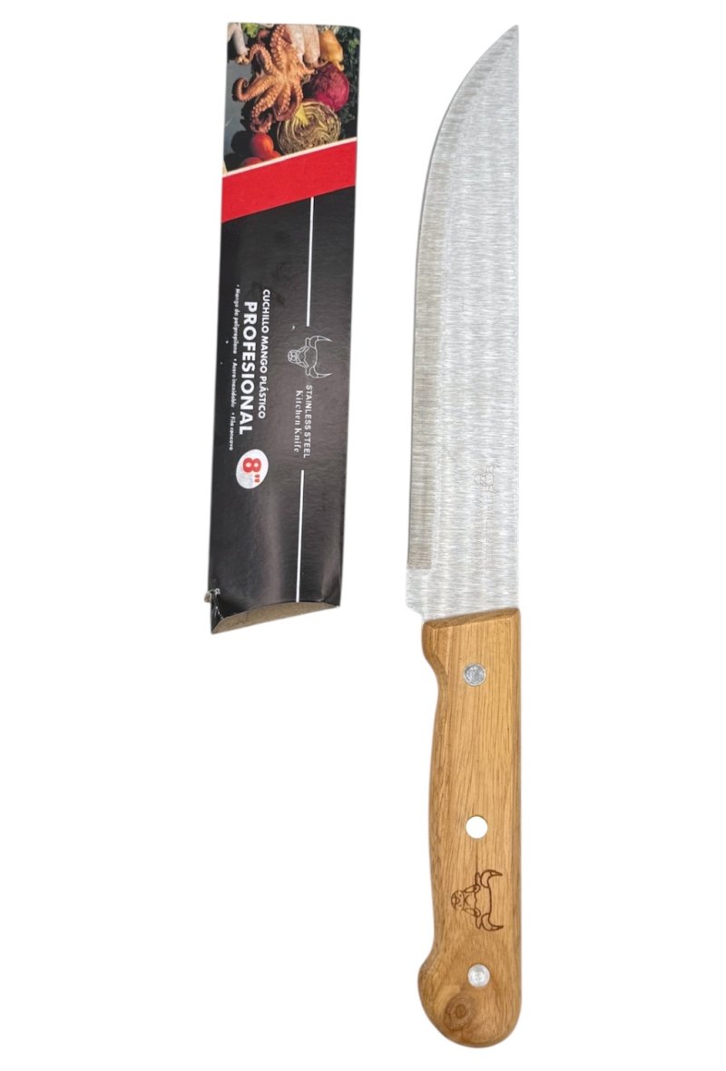 COUTEAU CUISINE MANCHE BOIS 8"