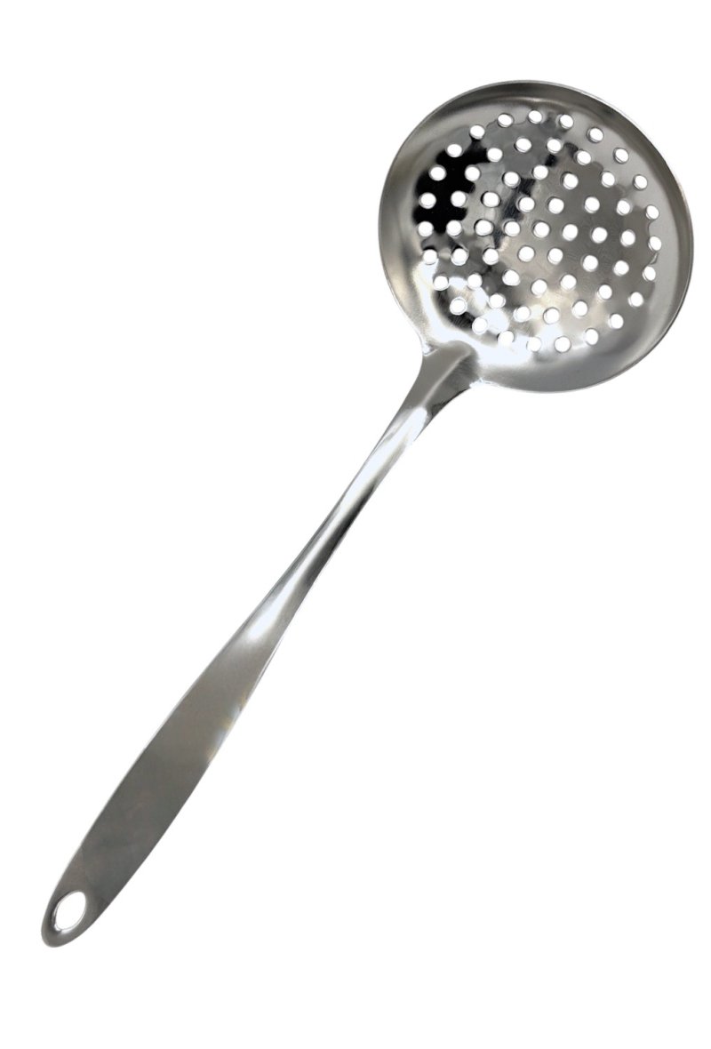 ECUMOIRE INOX GRAND 12CM+MANCHE